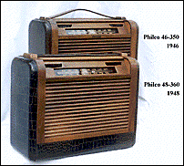 Philco portable models 46-350 and 48-360