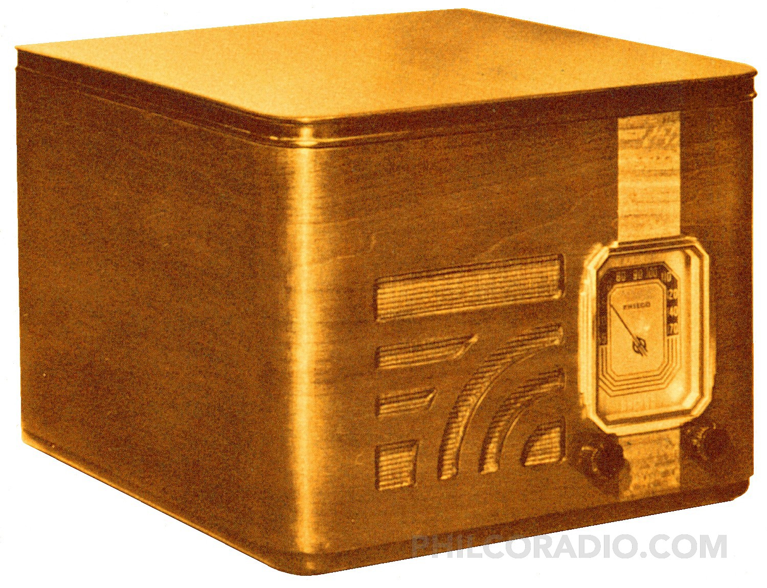 Brown gold RADIO KNOB Vintage for Radio TV Phonograph for RCA , Philco +
