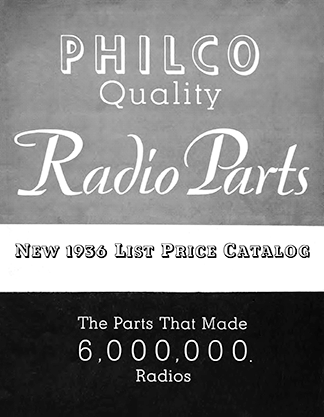 1936 Philco Parts Catalog
