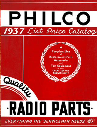1937 Philco Parts Catalog